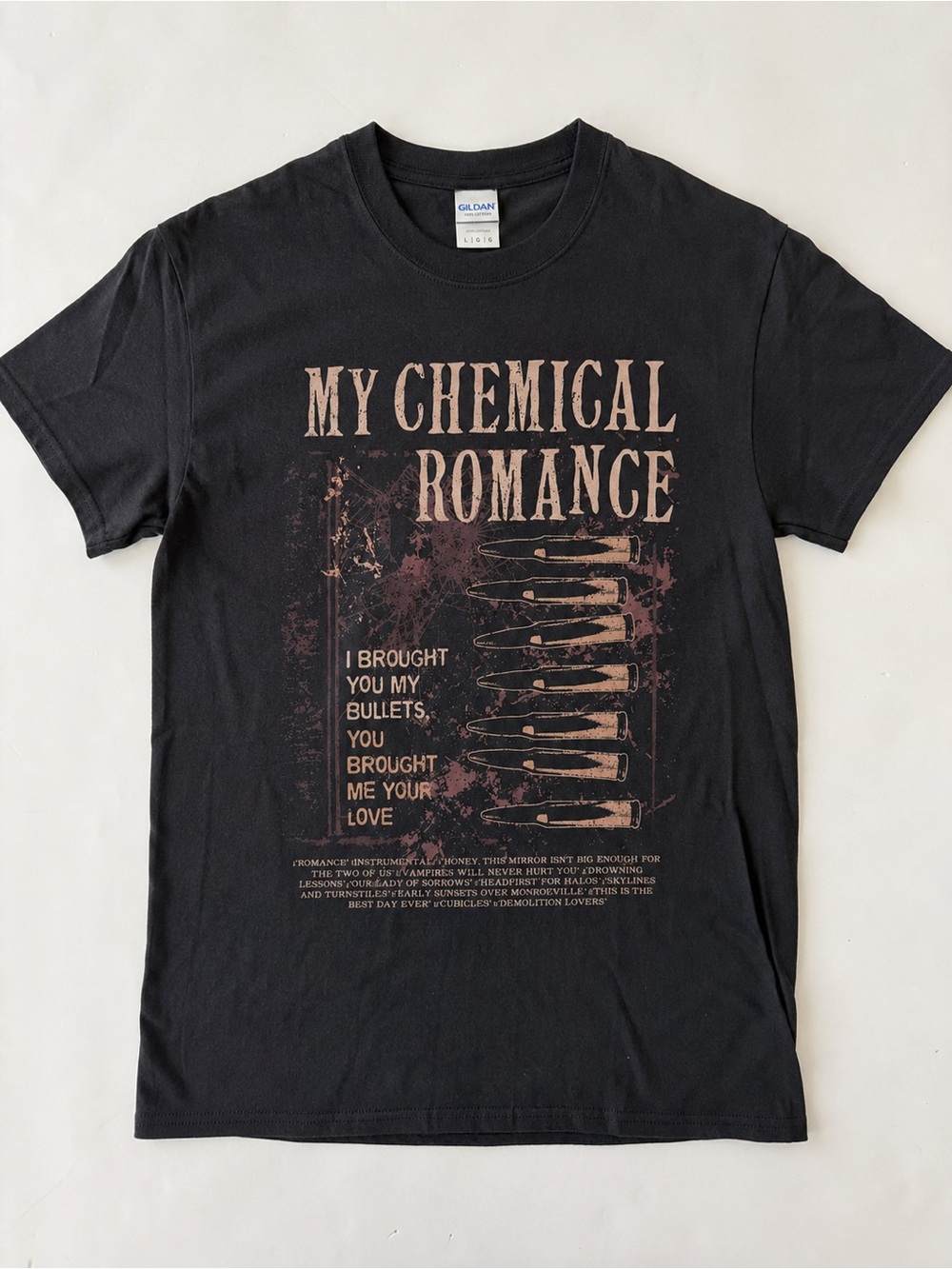 Gildan Black My Chemical Romance Short Sleeve Tee UNISEX Size L